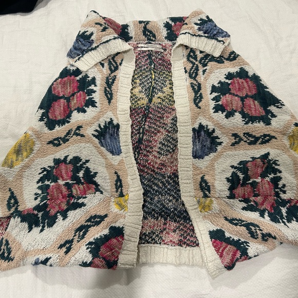 Anthropologie floral cocoon cardigan xs/s - Picture 6 of 10